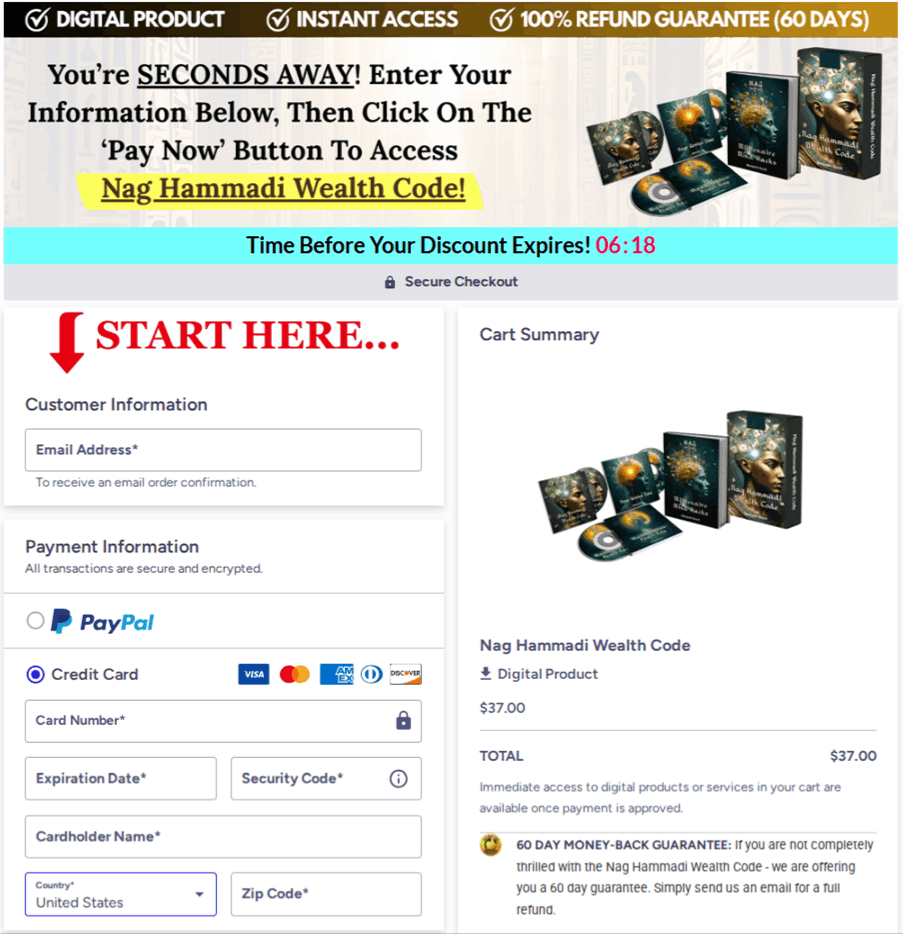 Nag Hammadi Wealth Code Checkout